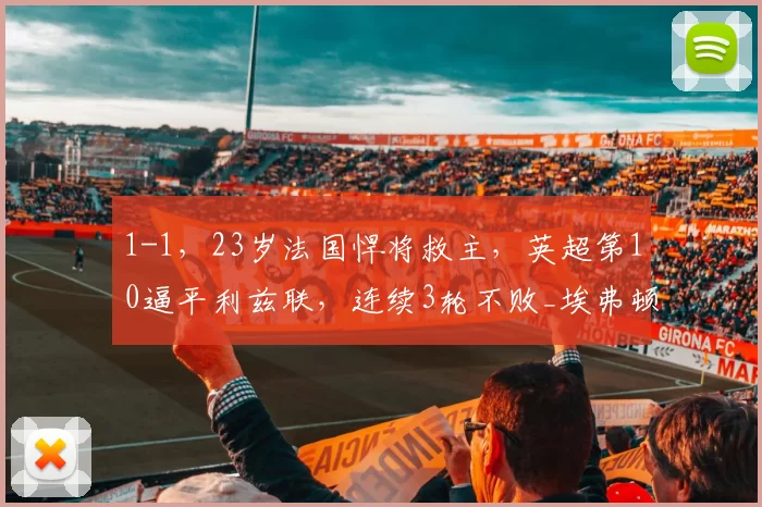 1-1,23岁法国悍将救主,英超第10逼平利兹联,连续3轮不败_埃弗顿队_利兹联队_比赛